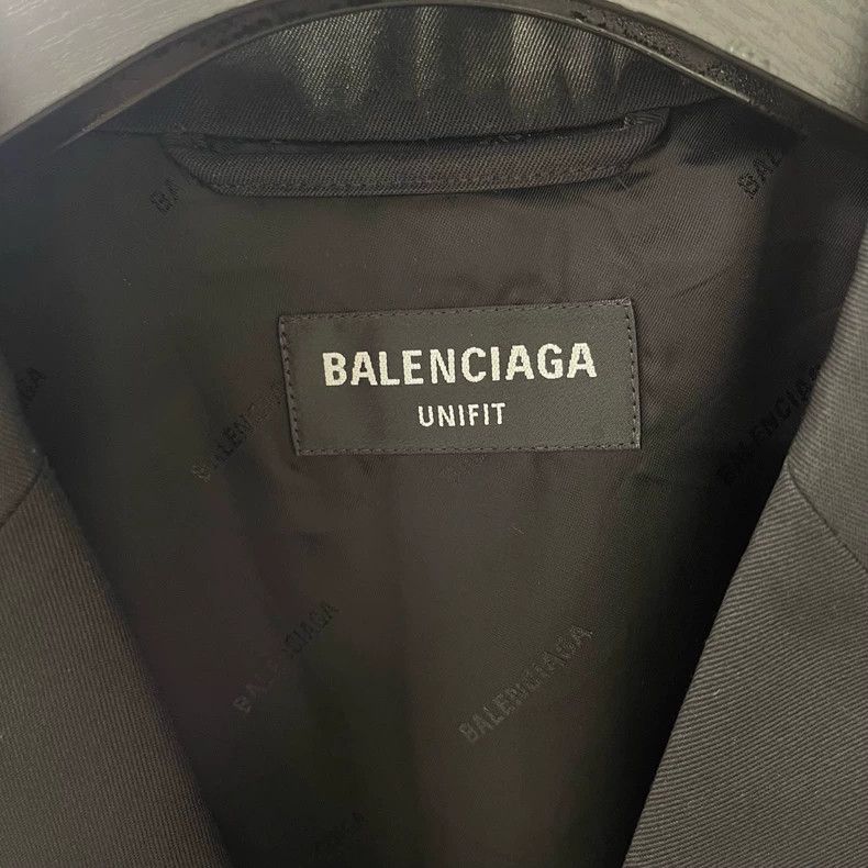 Balenciaga Balenciaga Solid color patchwork full print logo blazer, s Size US XS / EU 42 / 0 - 3 Thumbnail