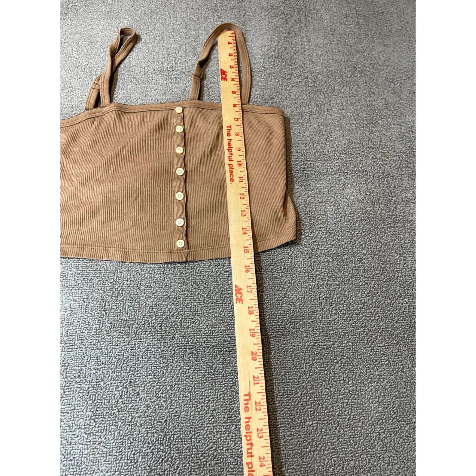 American Eagle Outfitters VINTAGE American Eagle Outfitters Crop Top Womens Size Medium Brown Button Up Sleeveless Crochet Bohemian Spring Summer Womens Size M / US 6-8 / IT 42-44 - 2 Thumbnail