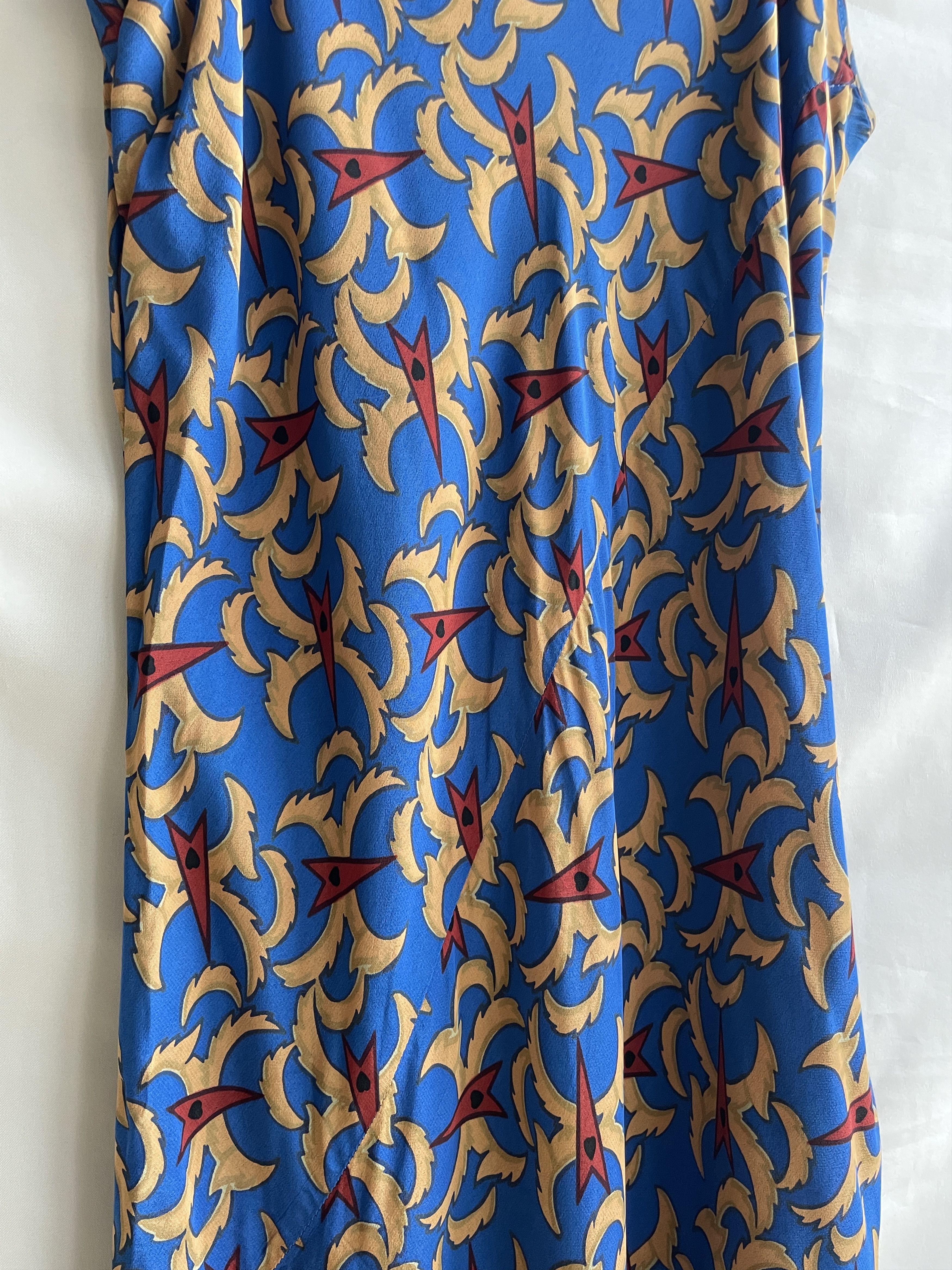 Vintage Paula & Mopitz Ibiza Loewe VTG 70s Silk Maxi Slip Dress Size M / US 6-8 / IT 42-44 - 7 Thumbnail