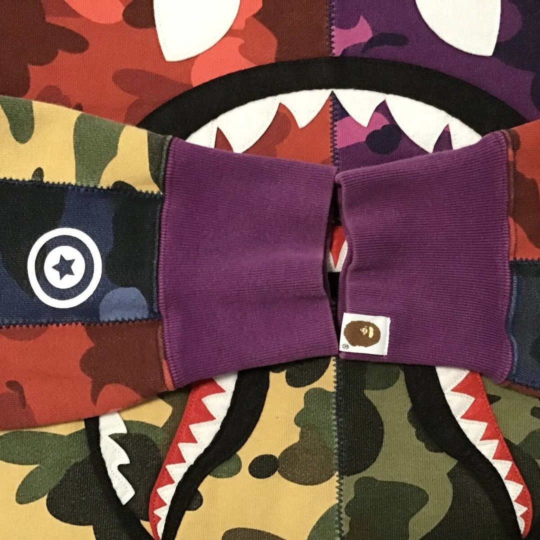 Bape BAPE Mix camo shark sweat shirt a bathing ape Size US M / EU 48-50 / 2 - 5 Thumbnail
