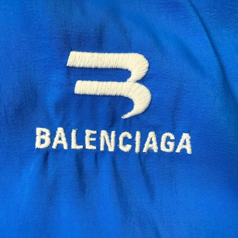 Balenciaga Balenciaga Embroidered blue-and-white color-block jacket Size US S / EU 44-46 / 1 - 2 Thumbnail