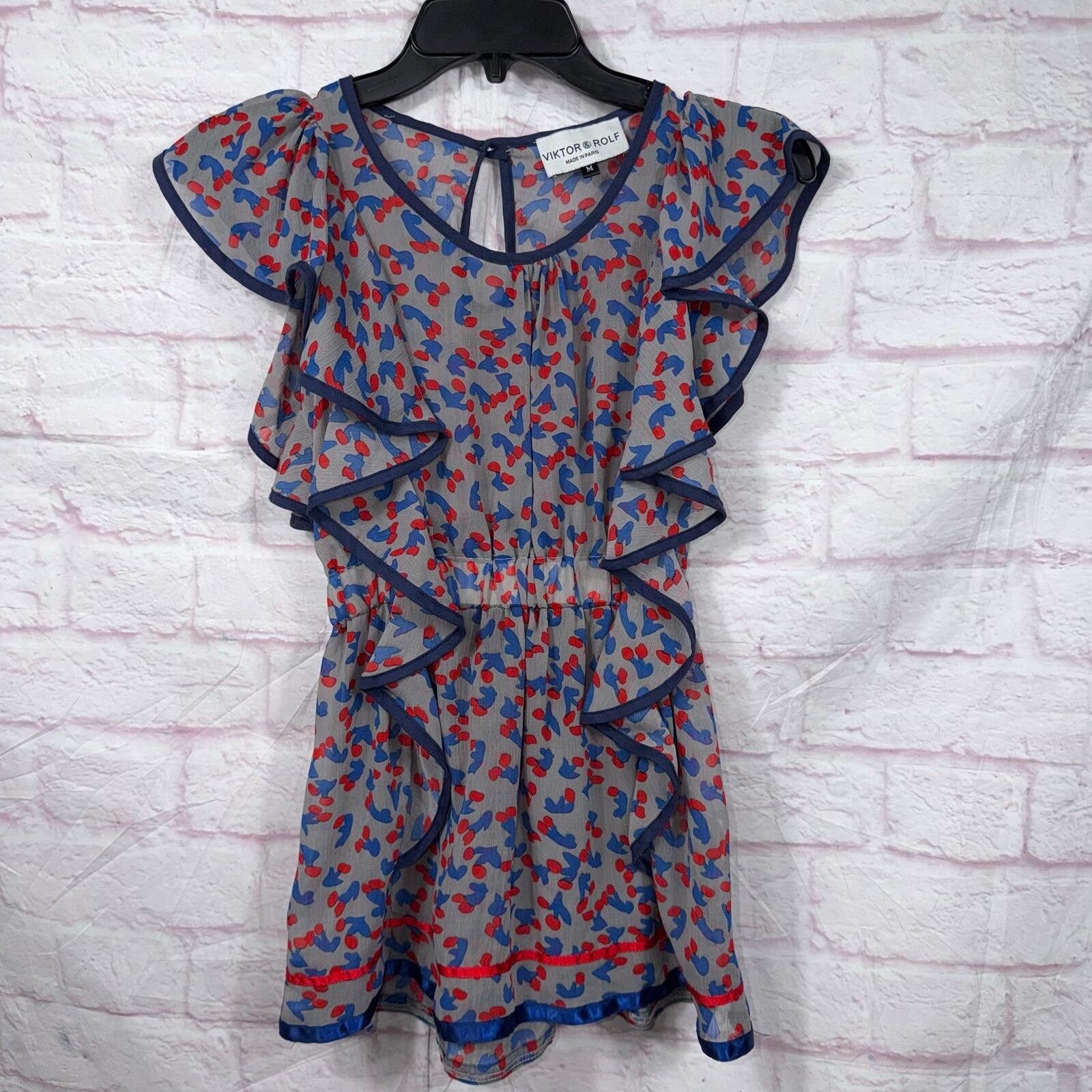 Viktor & Rolf Viktor & Rolf Medium Women's Silk Ruffle Top Size M / US 6-8 / IT 42-44 - 1 Thumbnail