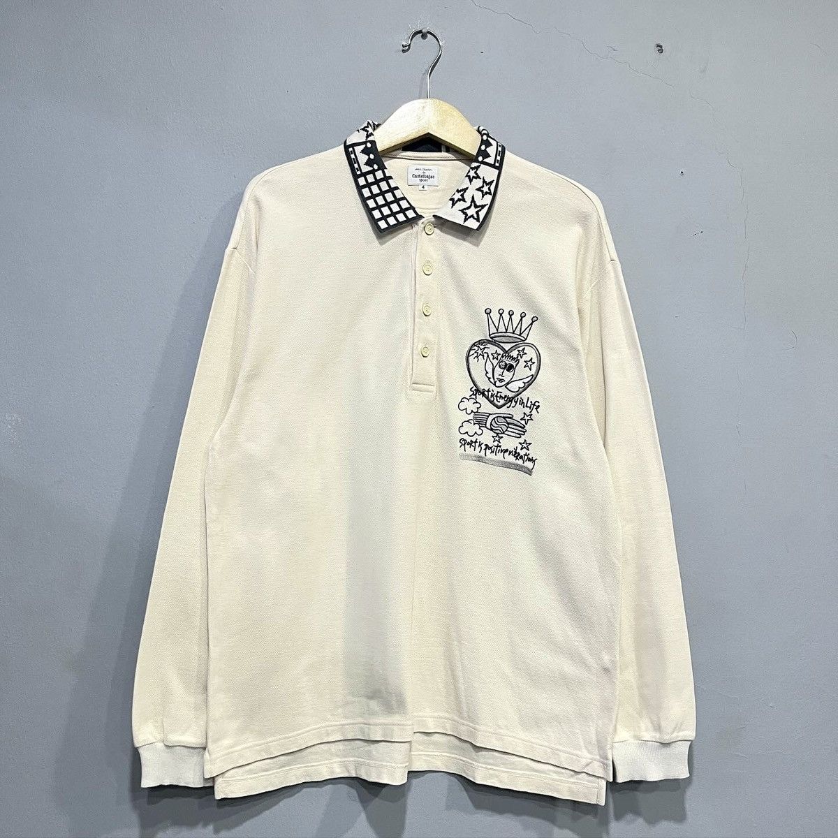 Japanese Brand × Jean Charles De Castelbajac × Vintage Vintage Jean Charles De Castelbajac Longsleeve Polo Shirt Size US L / EU 52-54 / 3 - 1 Thumbnail