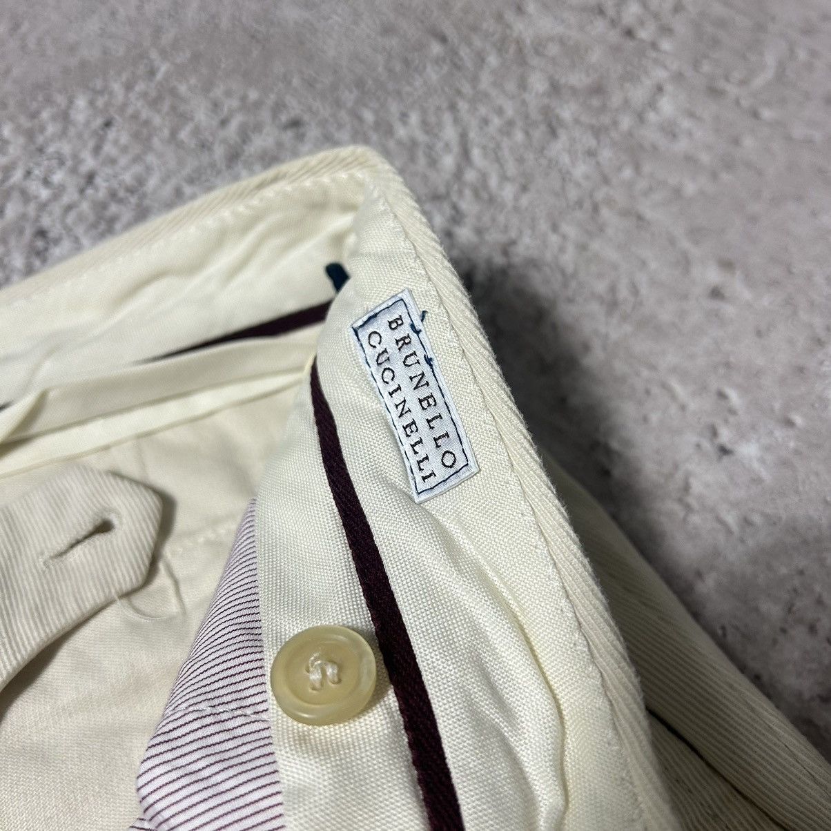 Brunello Cucinelli Brunello Cucinelli 5 Pockets Beige White Pants Size US 30 / EU 46 - 12 Thumbnail