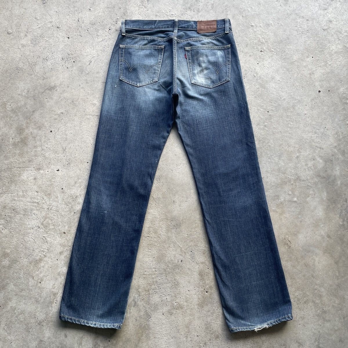 Edwin × Jean × Vintage Vintage Edwin 503 Faded Ripped Denim Jeans Pants Distressed Size US 34 / EU 50 - 13 Thumbnail