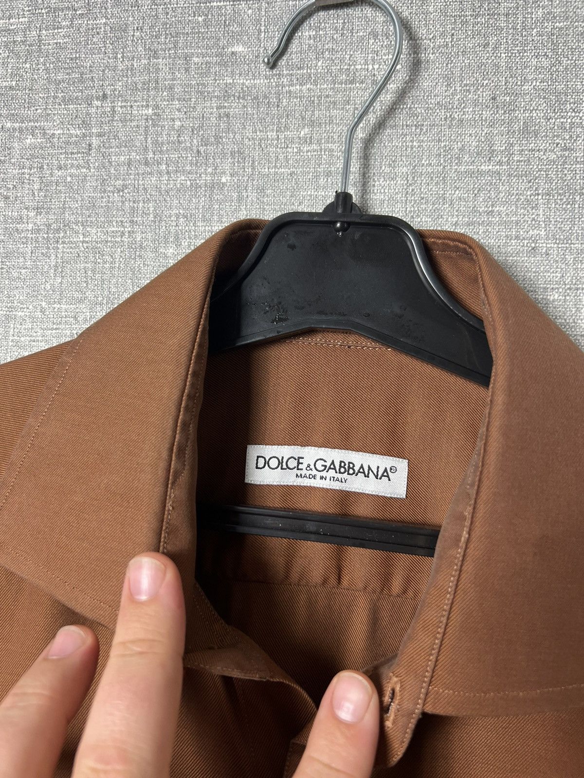 Dolce & Gabbana Dolce & Gabbana Button Up Long Sleeve Shirt Brown Size M Size US M / EU 48-50 / 2 - 14 Thumbnail