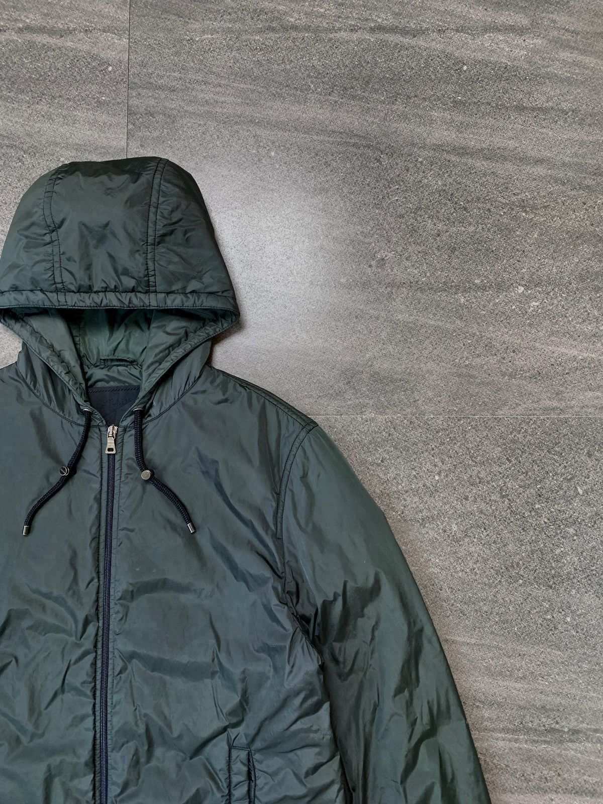 Prada FREE TAX! 2000s Dark Green Light Nylon Jacket Size US S / EU 44-46 / 1 - 2 Thumbnail