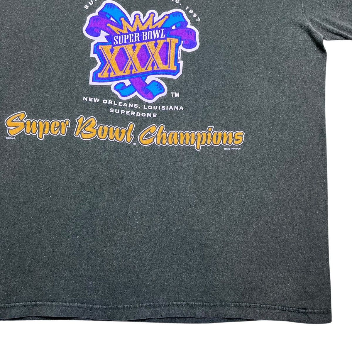 NFL Vtg 1997 NFL Green Bay Packers Super Bowl Champions T-Shirt Size US L / EU 52-54 / 3 - 7 Thumbnail