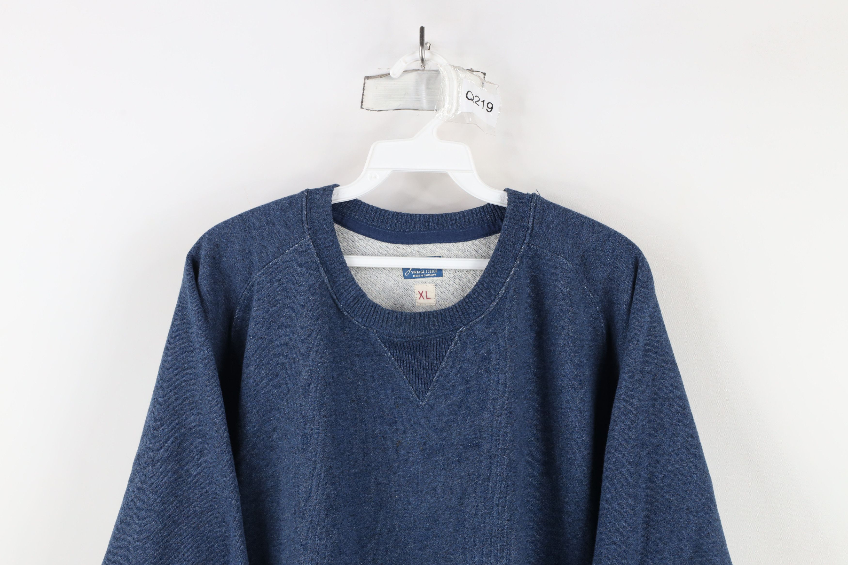 J.Crew × Vintage J Crew Terry Vintage Fleece Crewneck Sweatshirt Heather Blue Size US XL / EU 56 / 4 - 2 Thumbnail