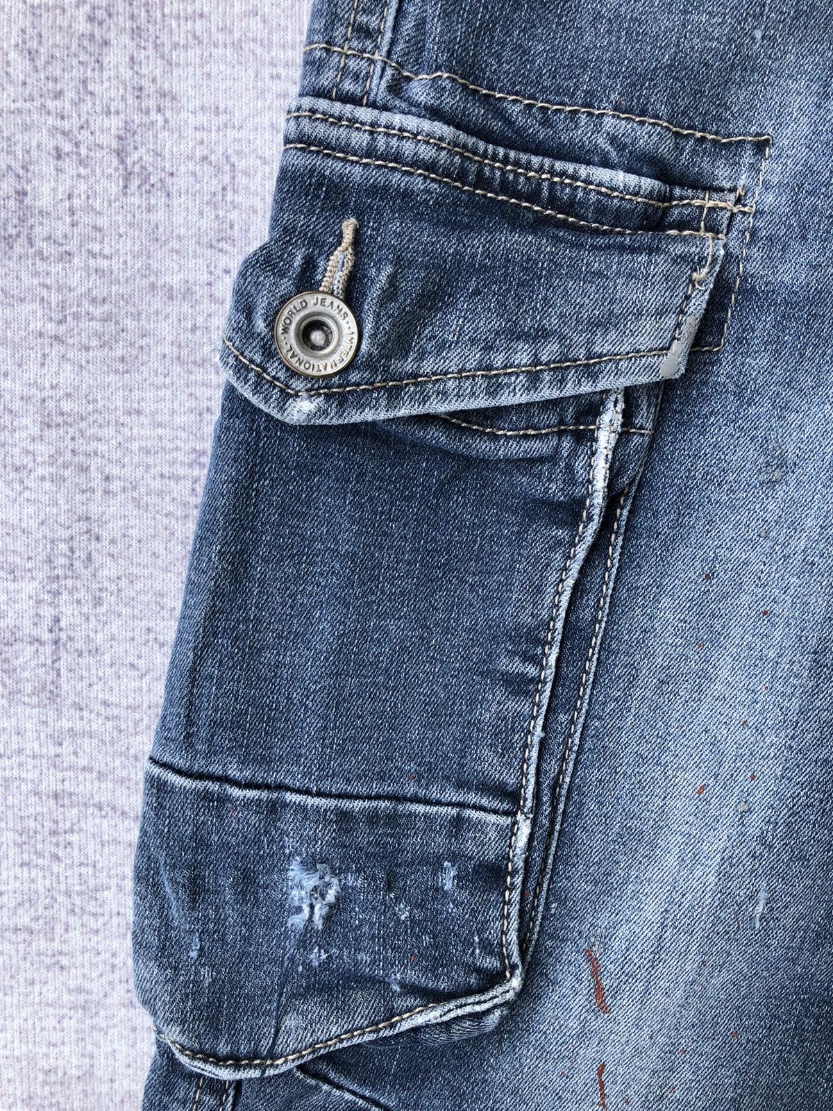 Jean × Vintage Vintage Distressed Jeans Bush Pocket/Cargo pants Size US 30 / EU 46 - 12 Thumbnail