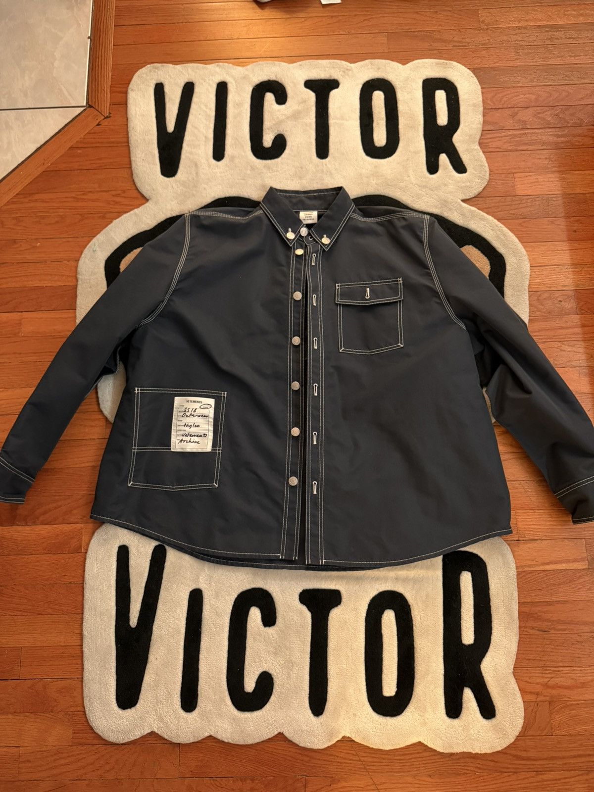Vetements Vetements Navy Workwear Shirt（Rare） Size US L / EU 52-54 / 3 - 1 Thumbnail