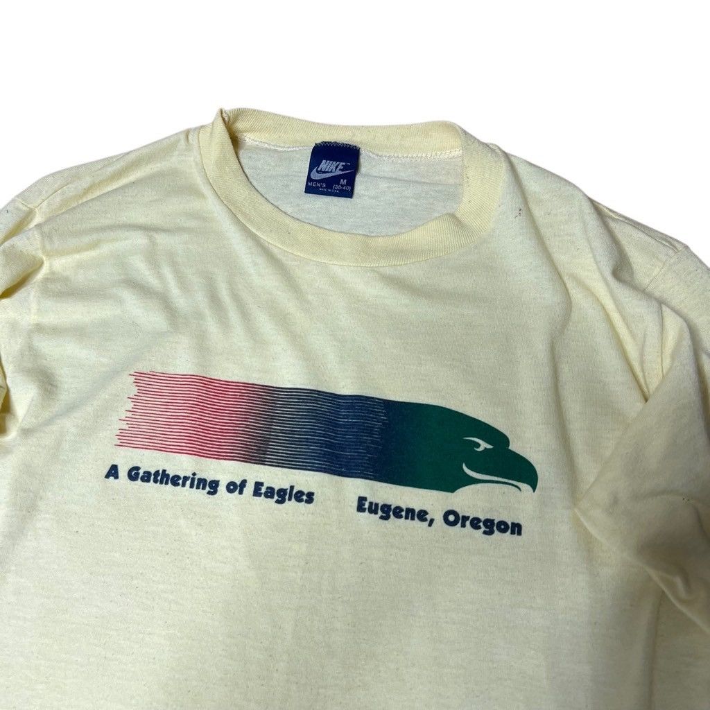 Nike × Vintage American Vintage VTG Nike Tag Marathon T Shirt 80s Medium Size US M / EU 48-50 / 2 - 2 Thumbnail