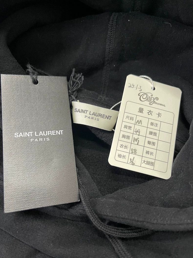 Saint Laurent Paris Saint Laurent Paris Black hooded sweatshirt-2506 Size US M / EU 48-50 / 2 - 4 Thumbnail