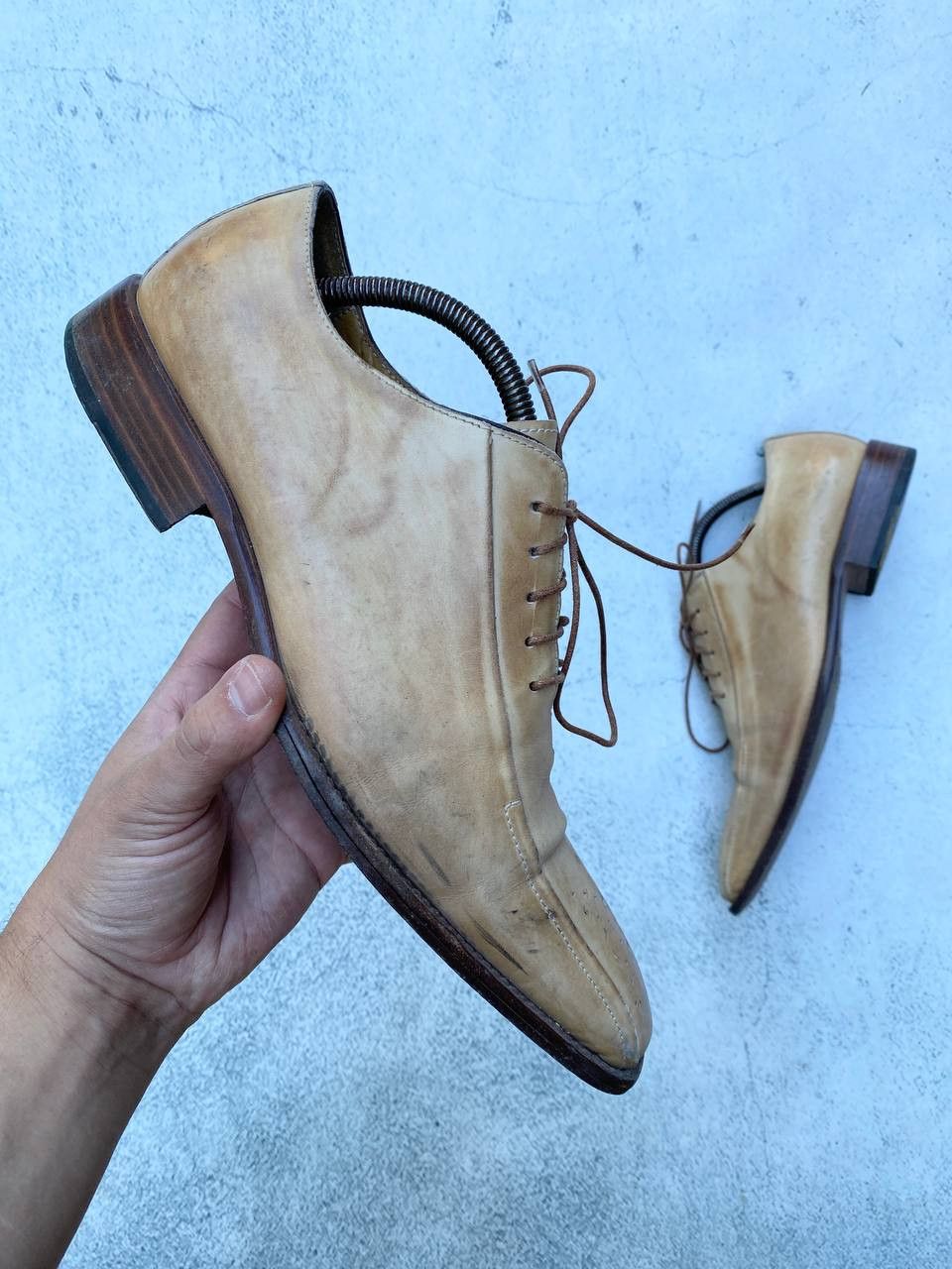 If Six Was Nine Italian Vintage Guidi style Leather Faded Shoes Size US 8 / EU 41 - 1 Thumbnail