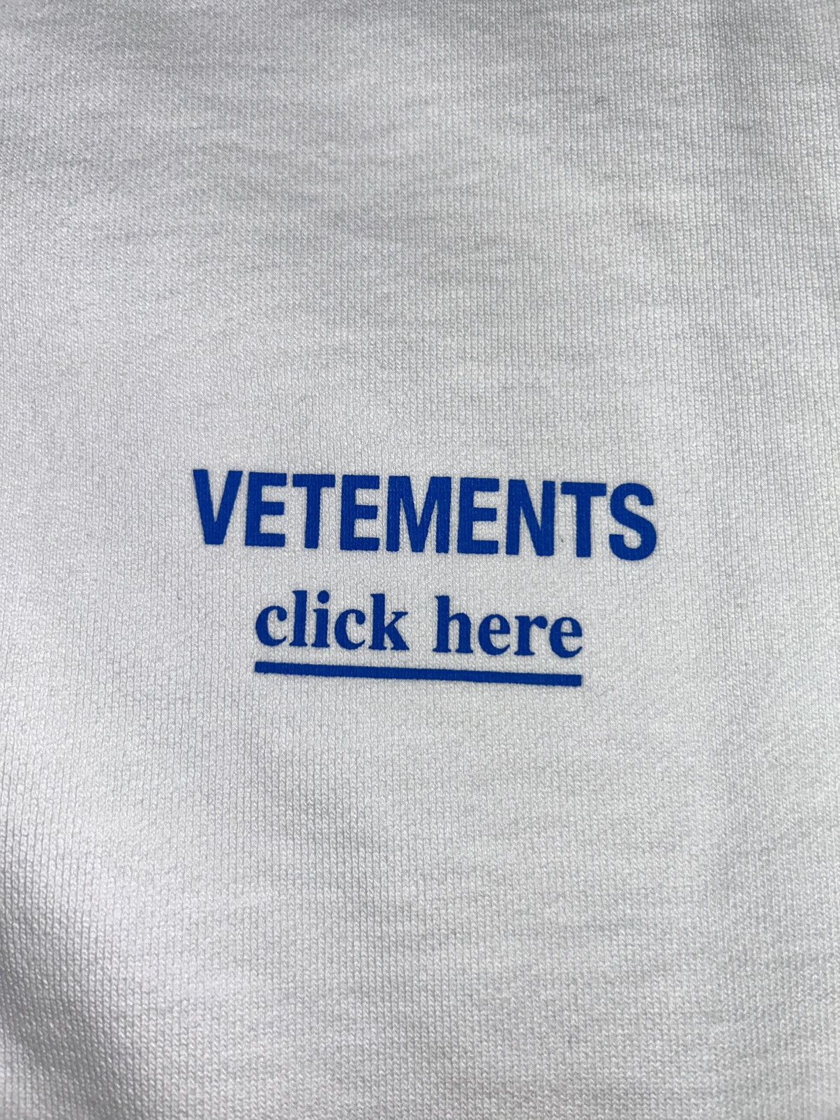 Vetements Vetements ’Click Here’ White Hoodie S Size US S / EU 44-46 / 1 - 5 Thumbnail