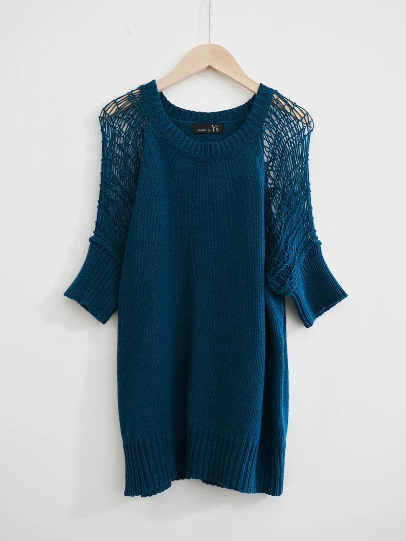 Yohji Yamamoto Yohji Yamamoto size 2 Knitted cobweb short sleeve 2506-Nex Size M / US 6-8 / IT 42-44 - 1 Thumbnail