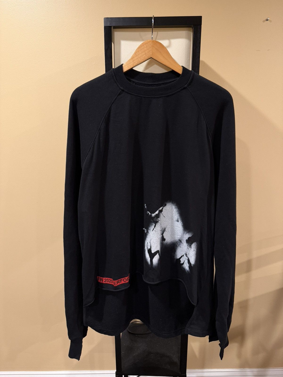 Rick Owens Drkshdw Rick Owens Drkshdw FW20 Performa Cuff Slit Black Sweatshirt Size US L / EU 52-54 / 3 - 1 Thumbnail