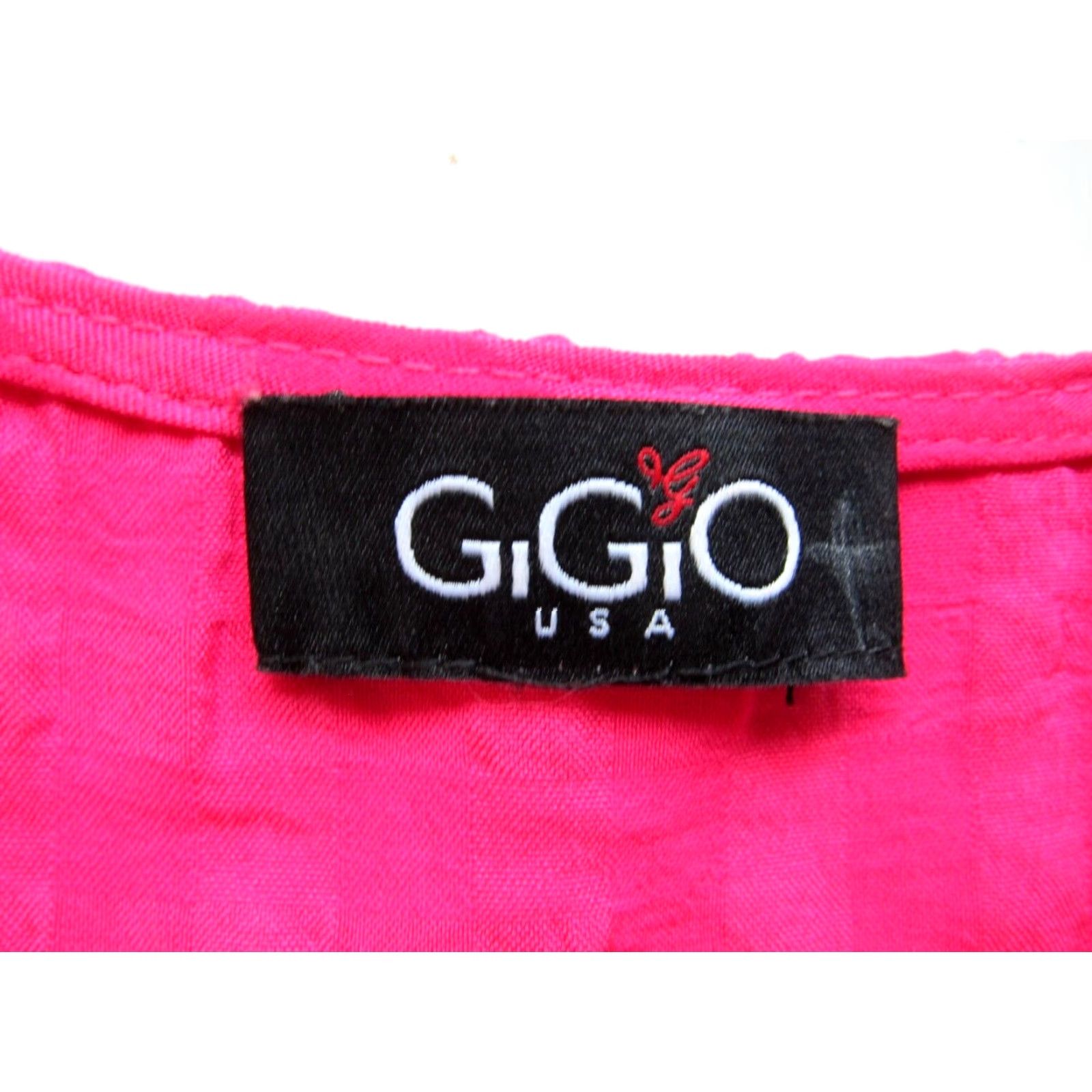 Pinko GiGiO USA Bright Pink Short Sleeve Tiered Smock Tunic Dress Small Size 28" / US 6 / IT 42 - 3 Thumbnail