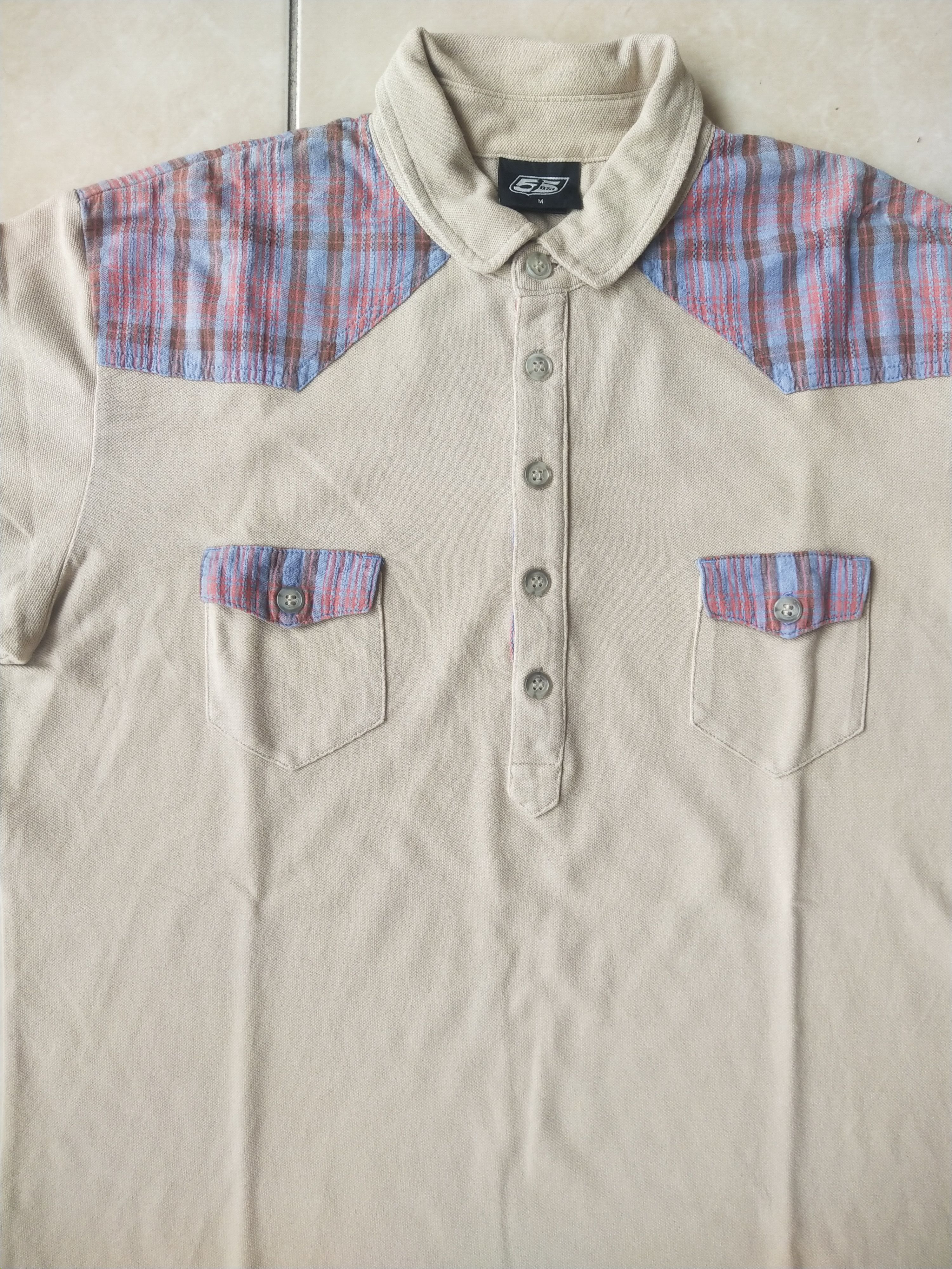 Diesel Vintage 55DSL by Diesel Western Yoke Plaid Polo Shirt Size US M / EU 48-50 / 2 - 2 Thumbnail