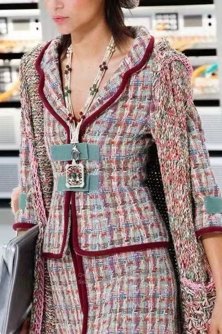 Chanel Chanel Data centre colour plaid Velcro zipper jacket Size XS / US 0-2 / IT 36-38 - 8 Thumbnail