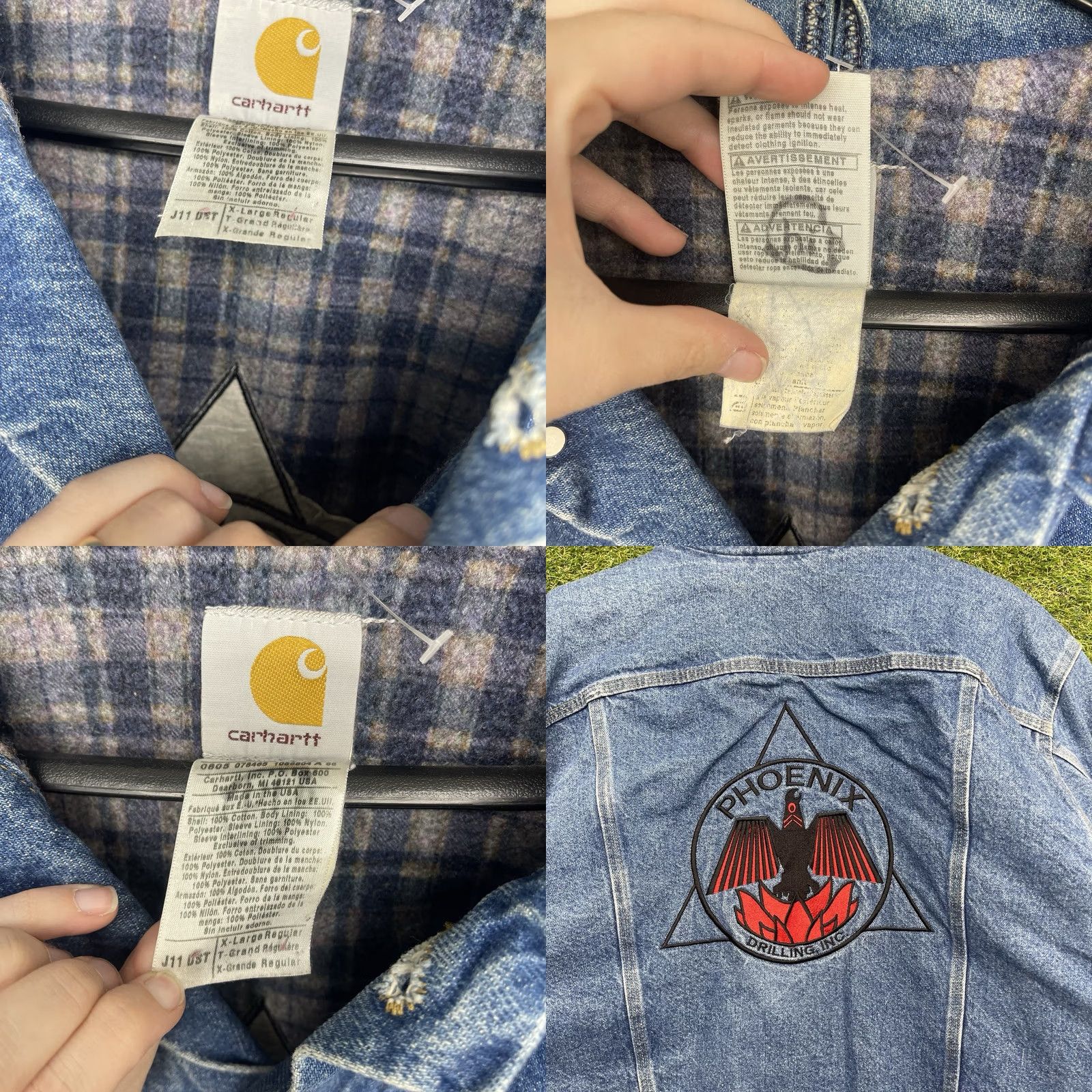 Carhartt VINTAGE Carhartt Denim Trucker Jacket Mens XL Workwear Lined USA Made J11 DST Jacket Size US XL / EU 56 / 4 - 8 Thumbnail