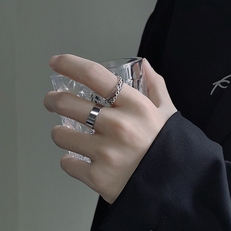 Jewelry Dark Jewelry Rings Open Size Chrome Ring (Size 7-13) Size ONE SIZE - 1 Thumbnail