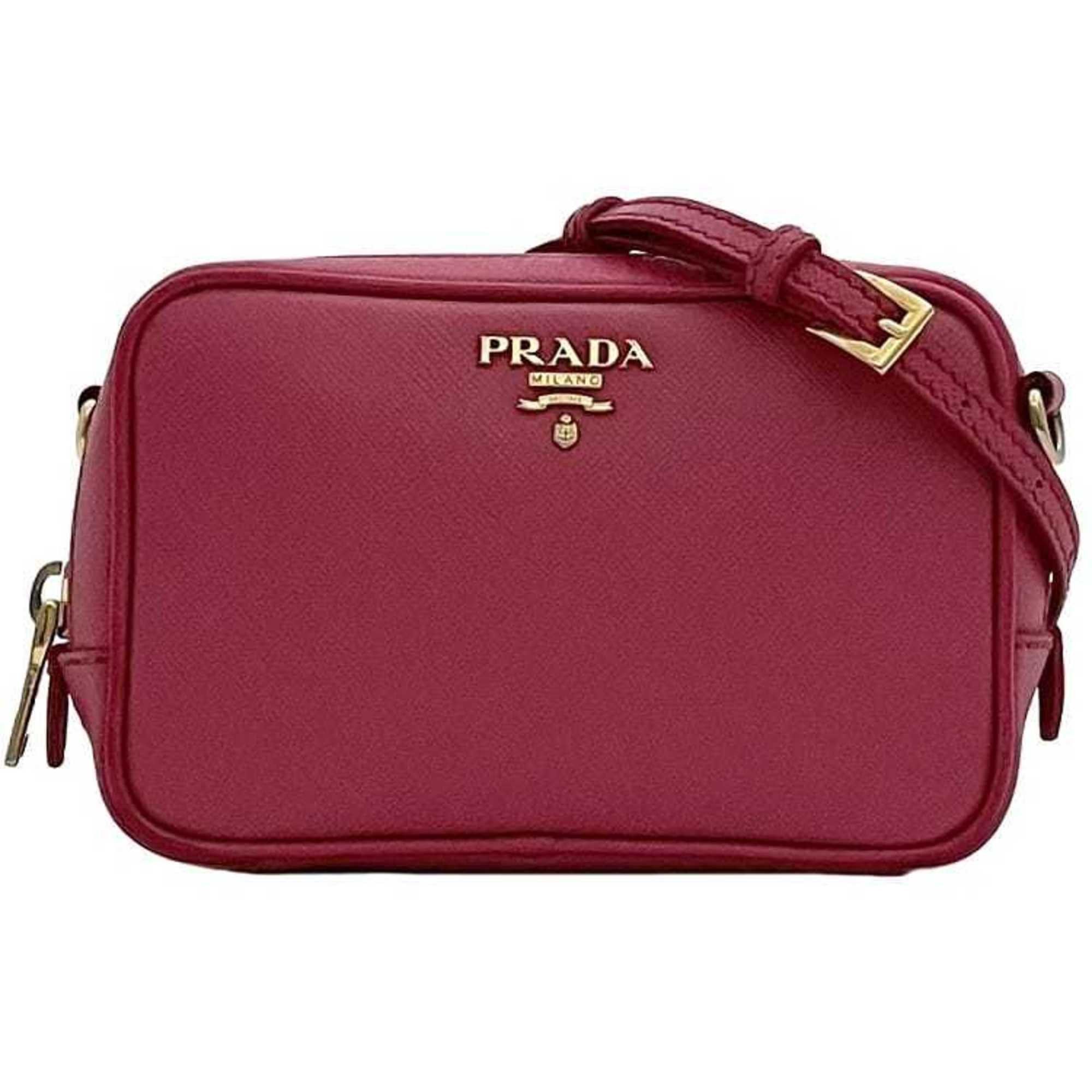 Prada Shoulder Bag F-22884 Pink 1N1674 Camera Saffiano Leather 31/l Prada Crossbody Women's Pochette Grain