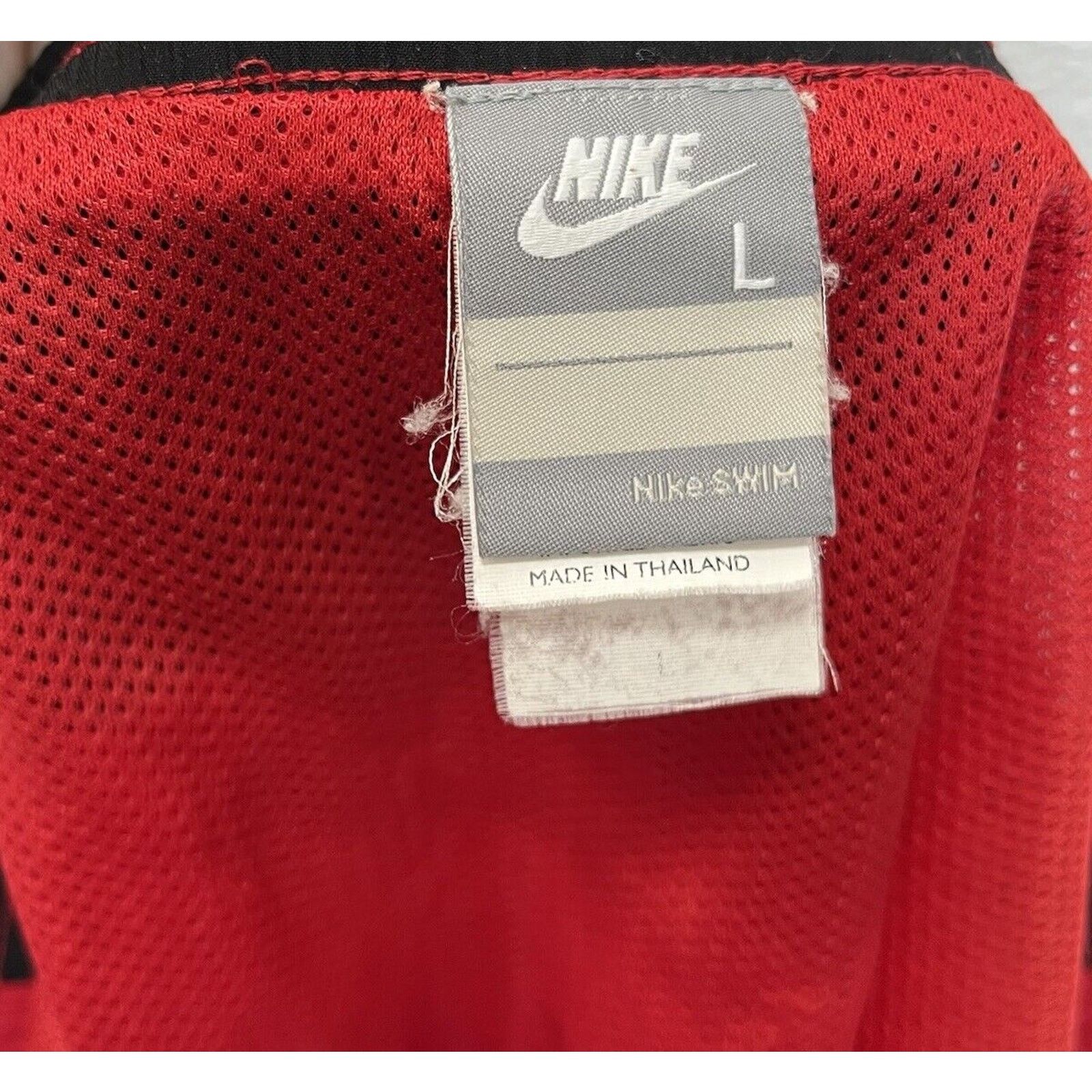 Nike Nike | Vintage Swim Trunks Spellout Black Red Shorts large Size US 36 / EU 52 - 6 Thumbnail