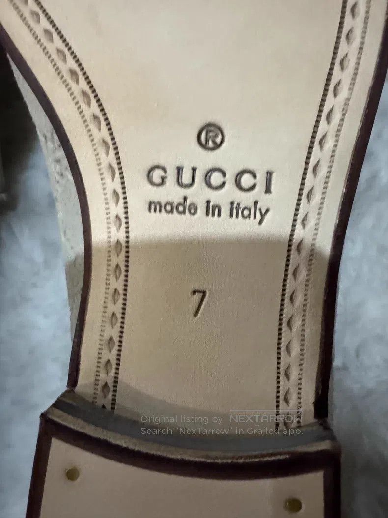 Gucci Guicci Suede Full Print Horseshoe Buckle Loafers Leather S Size US 8 / EU 41 - 6 Thumbnail