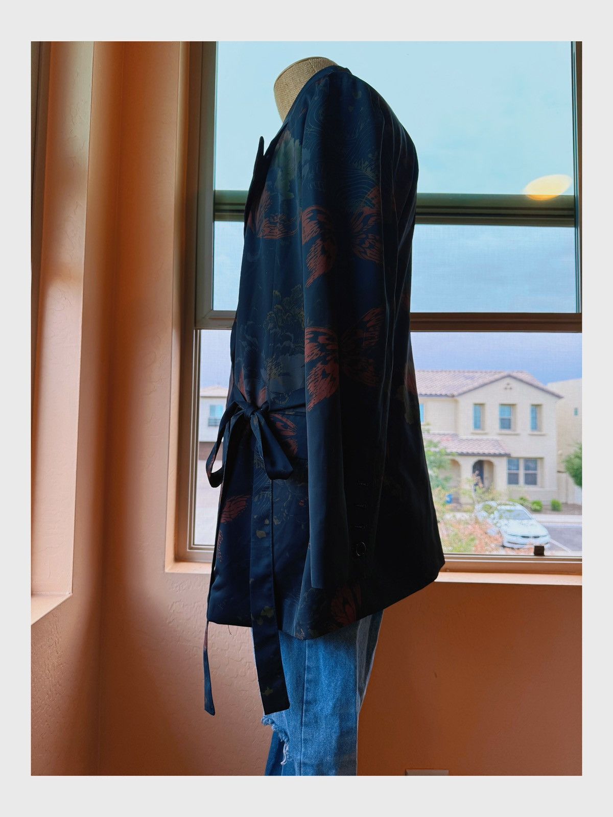 Vintage Oversized Kimono-Style Wrap Jacket (Unisex) Size L / US 10 / IT 46 - 5 Thumbnail