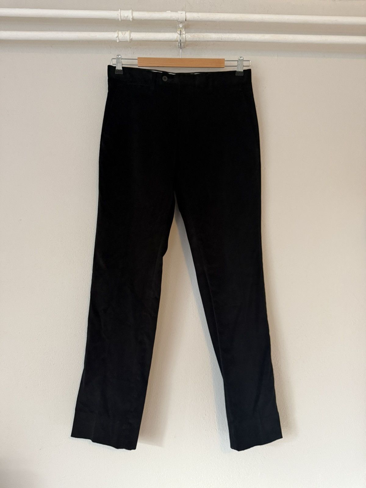 Yves Saint Laurent YSL Rive Gauche Black Velvet Straight Trousers Size US 32 / EU 48 - 1 Thumbnail