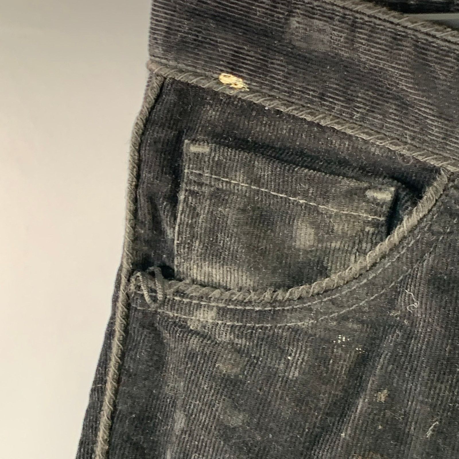 Dsquared2 DSQUARED2 Black Corduroy Cotton Button Fly Casual Pants Size US 32 / EU 48 - 4 Thumbnail