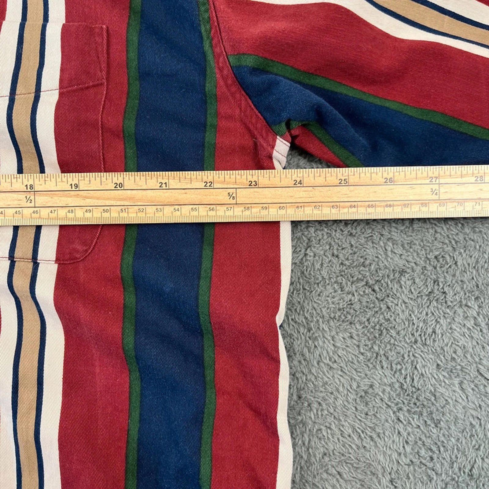 Tommy Hilfiger Vintage Tommy Hilfiger Ivy Crew Shirt L Red Blue Green White Size US L / EU 52-54 / 3 - 6 Thumbnail