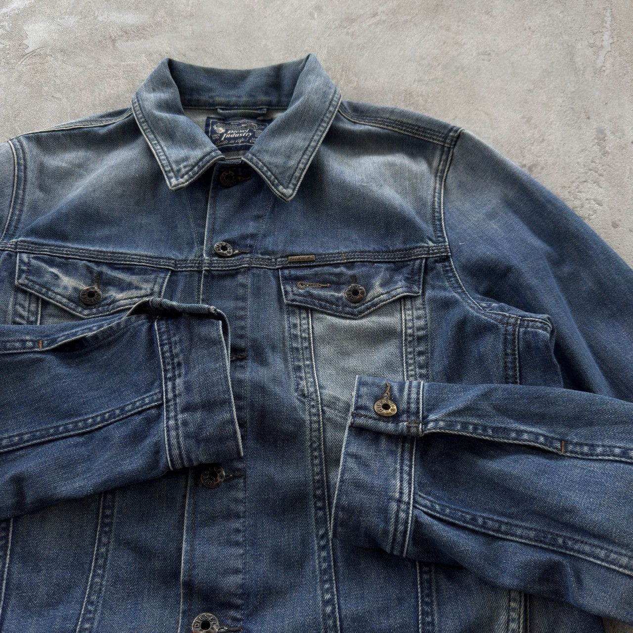 Diesel Diesel Industry Wash Denim Trucker Jacket Indigo Blue Size US L / EU 52-54 / 3 - 4 Thumbnail