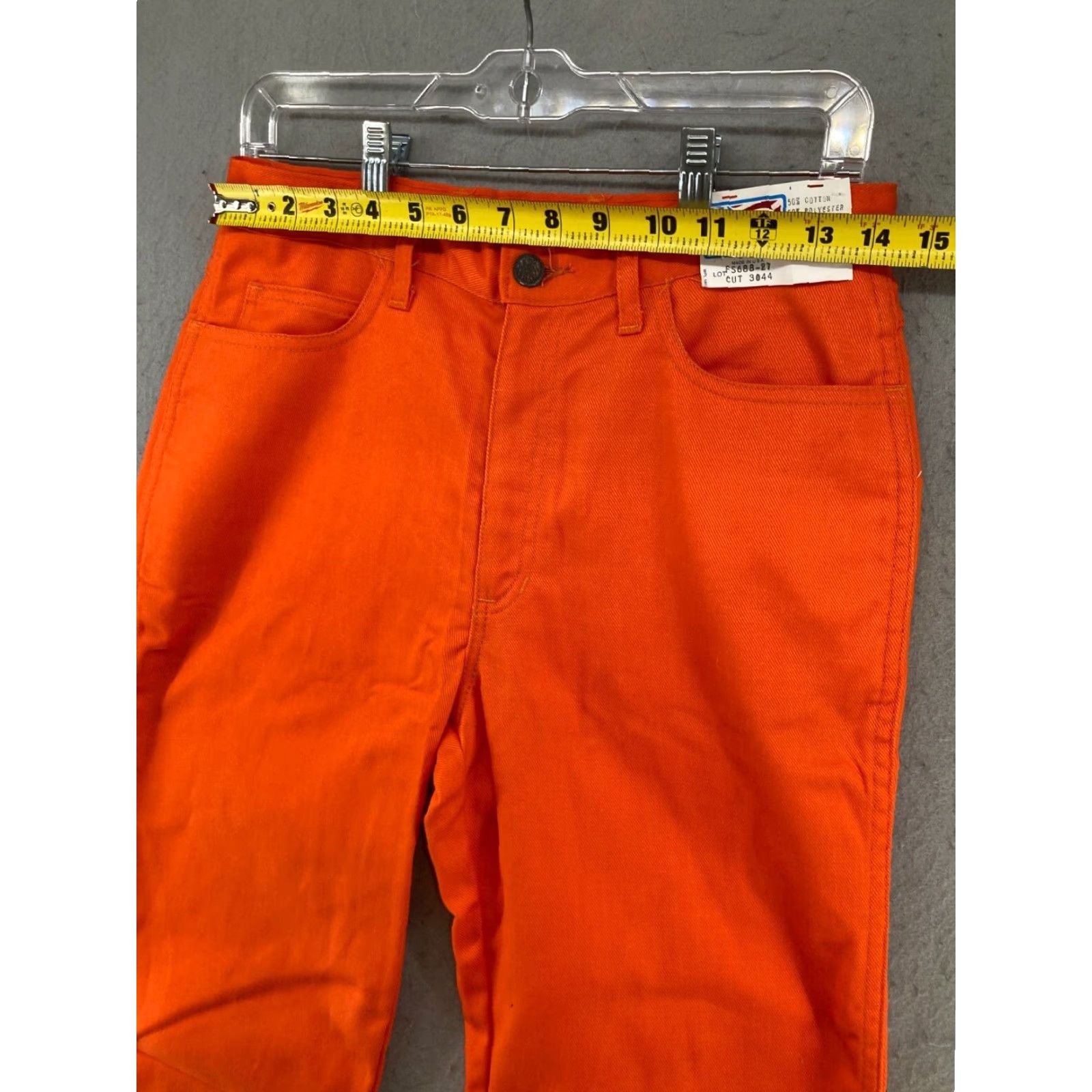 Vintage VINTAGE Liberty Work Pants Men 31x36 Cotton Denim Straight USA Made Orange Casual Size US 31 - 2 Thumbnail