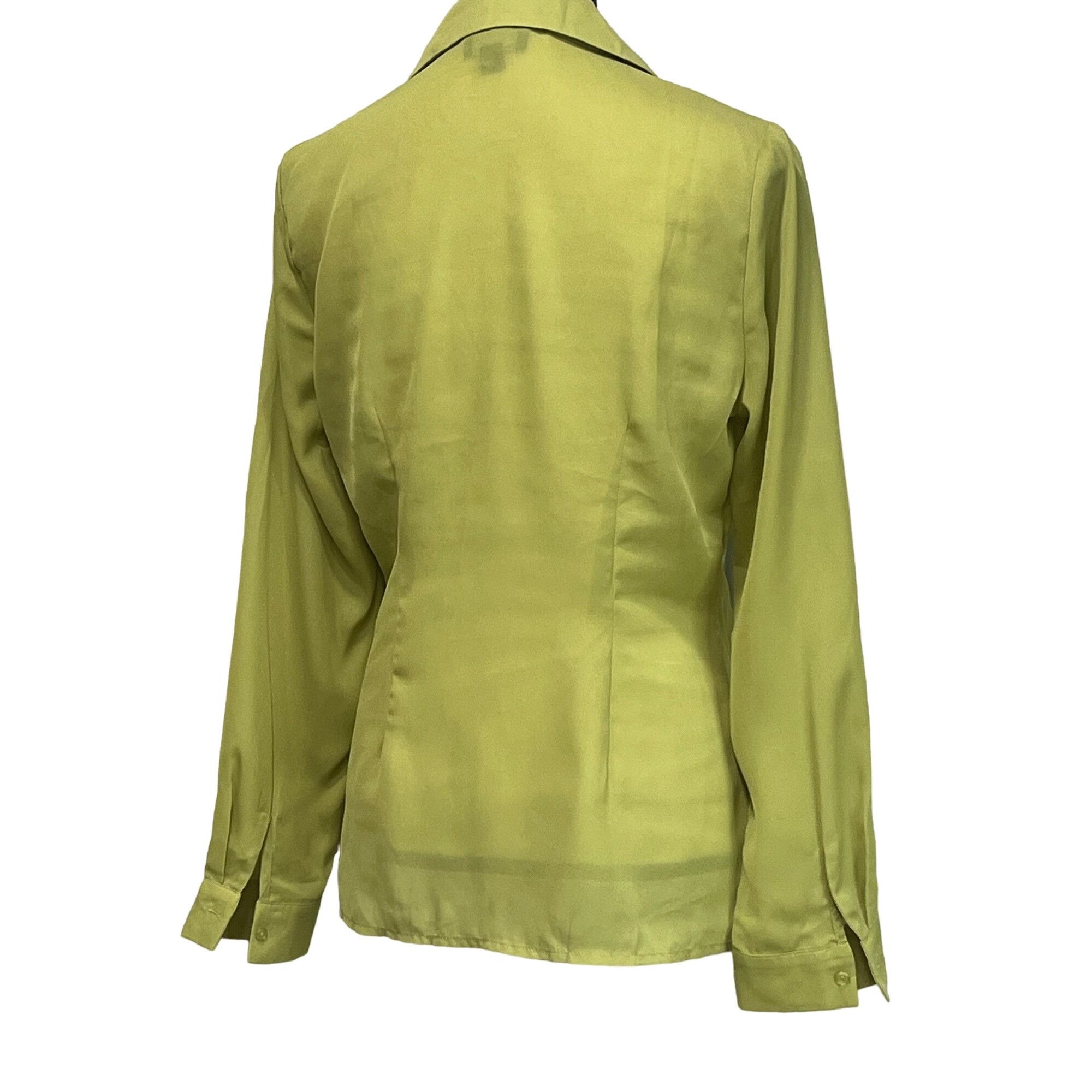 Other Lumiere Women’s Notched Collar Chiffon Top, Avocado, Sz. S Size S / US 4 / IT 40 - 5 Thumbnail