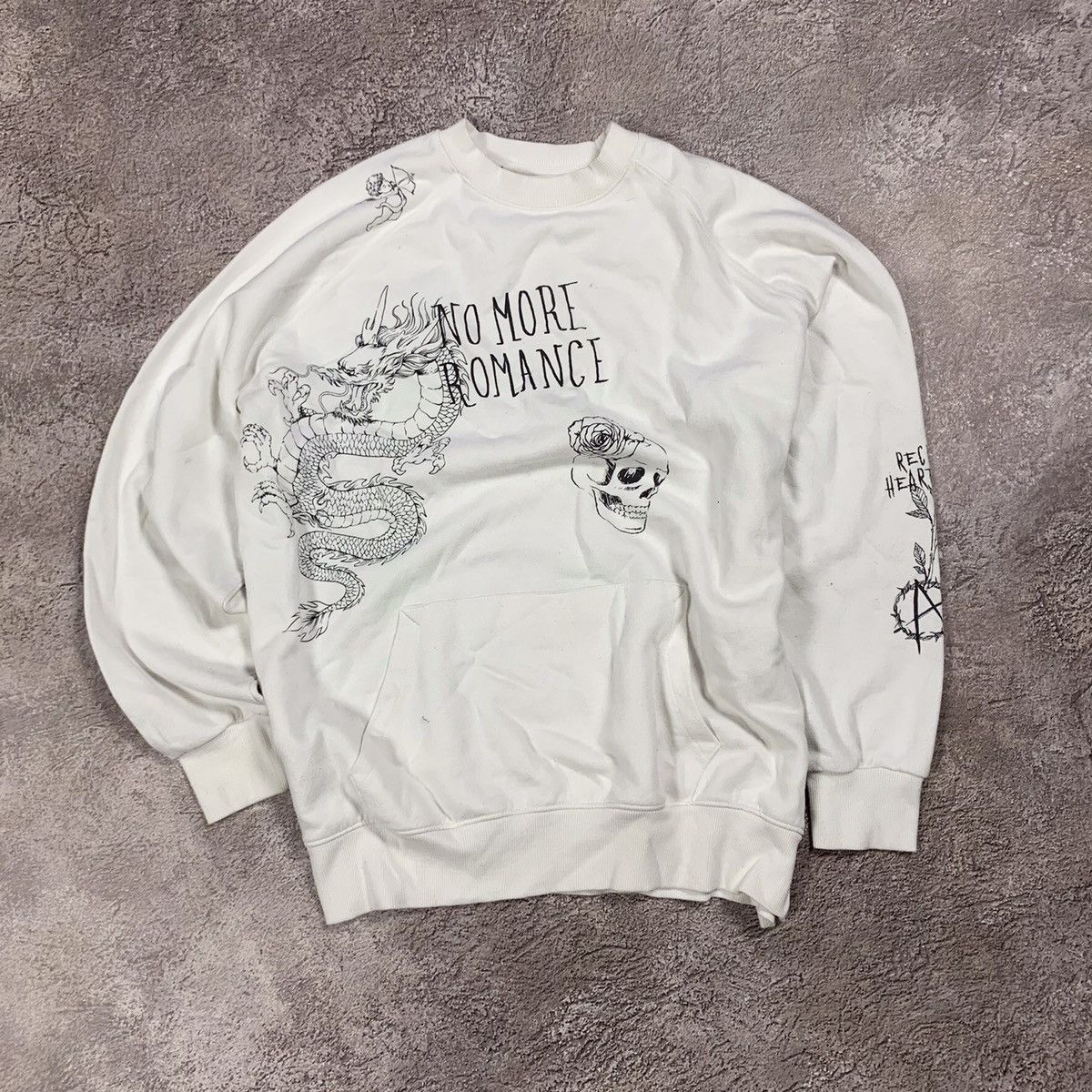Vintage Vintage Y2K Japanese Sweatshirt No More Romance Streetwear L Size US L / EU 52-54 / 3 - 1 Thumbnail