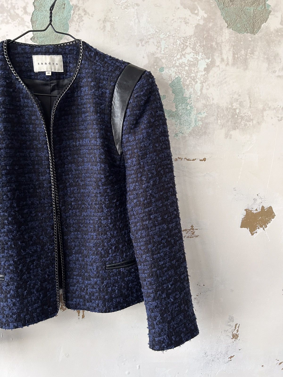 Sandro Sandro Paris Tweed Blazer Jacket Size M / US 6-8 / IT 42-44 - 2 Thumbnail