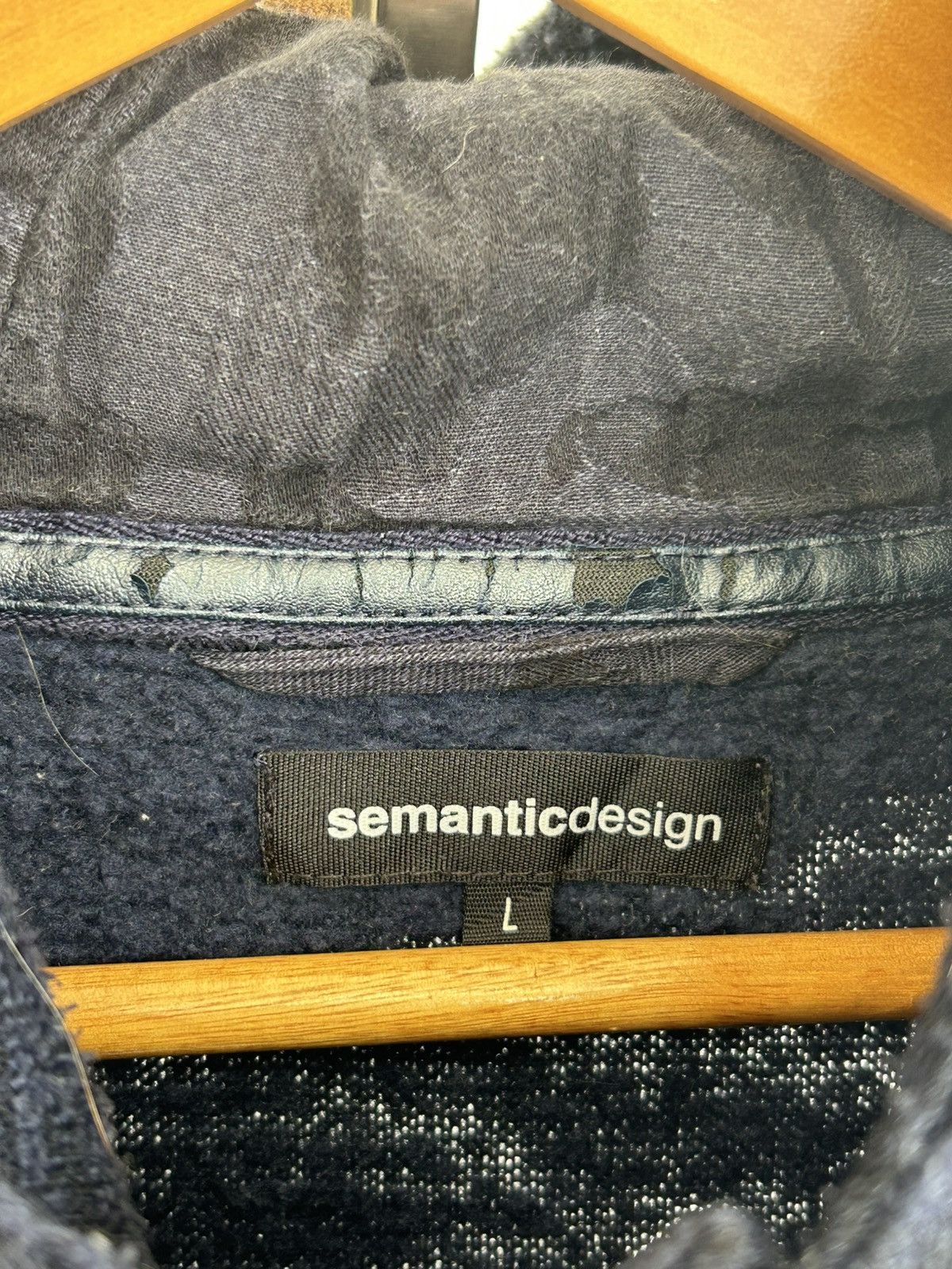 semanticdesign Semanticdesign Japan Vintage Jacket Hoodie Navy Blue Size US L / EU 52-54 / 3 - 5 Thumbnail