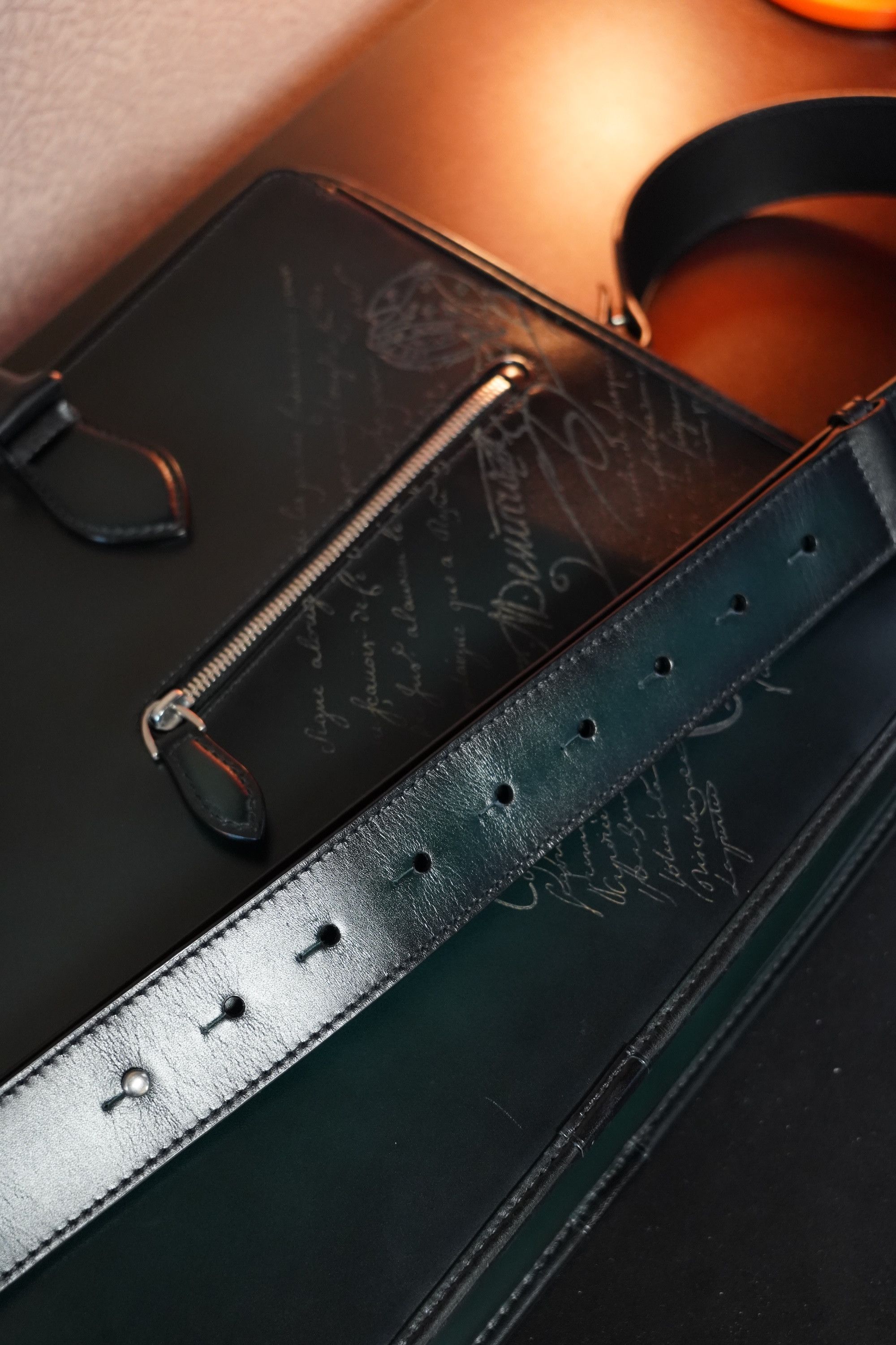 Berluti Berluti Un Jour Neo Scritto Venezia Leather Briefcase Size ONE SIZE - 10 Thumbnail