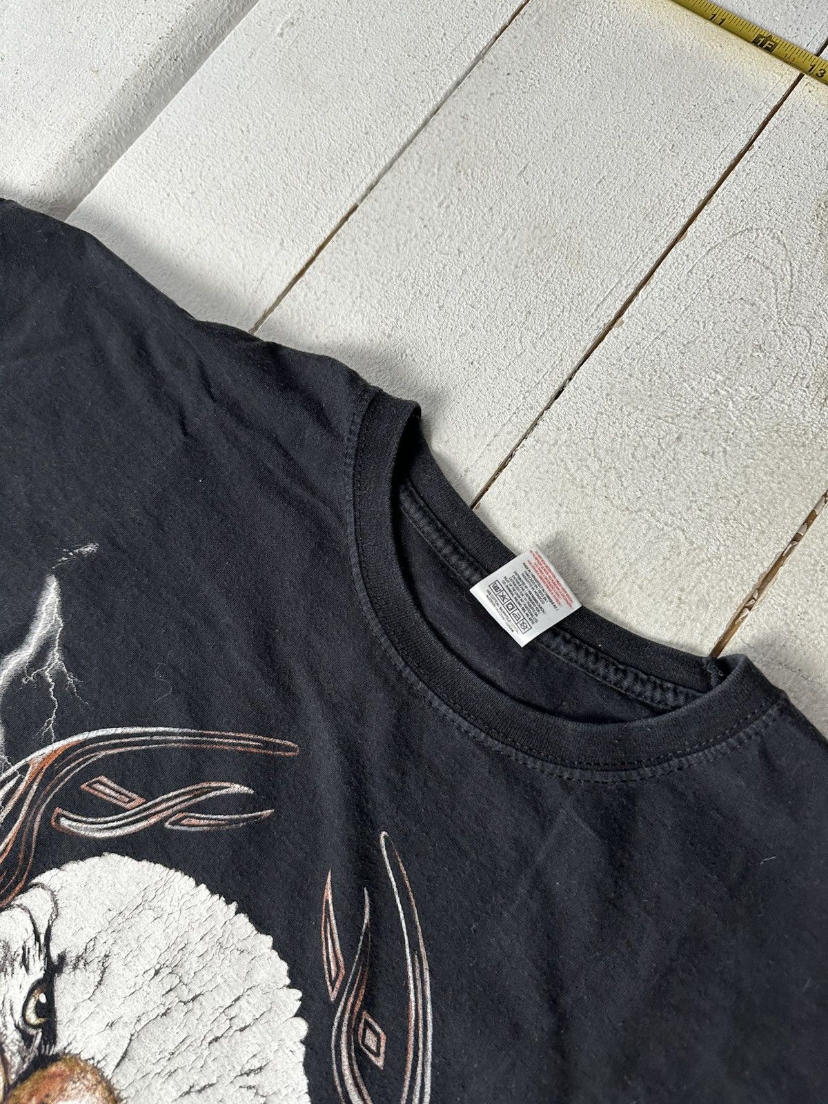 Vintage 🚨VNTG BORN FREE EAGLE USA RARE BIG LOGO FADED HARLEY STYLE Size US XL / EU 56 / 4 - 3 Thumbnail