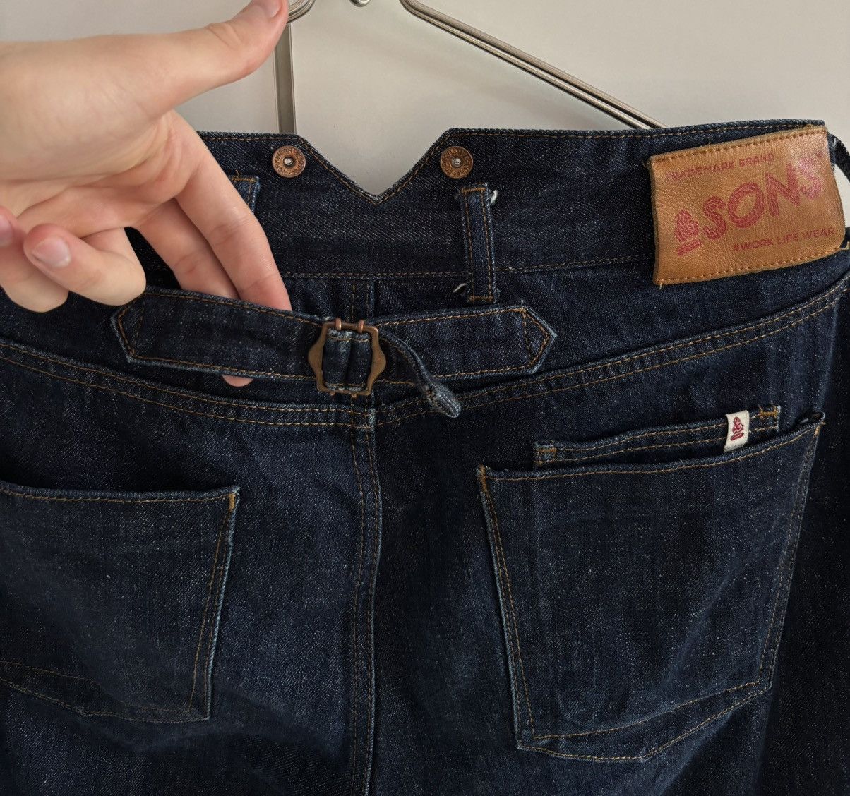 &SONS & SONS Denim Selvage Japanese Jeans Work Wear Engineered Size US 32 / EU 48 - 3 Thumbnail