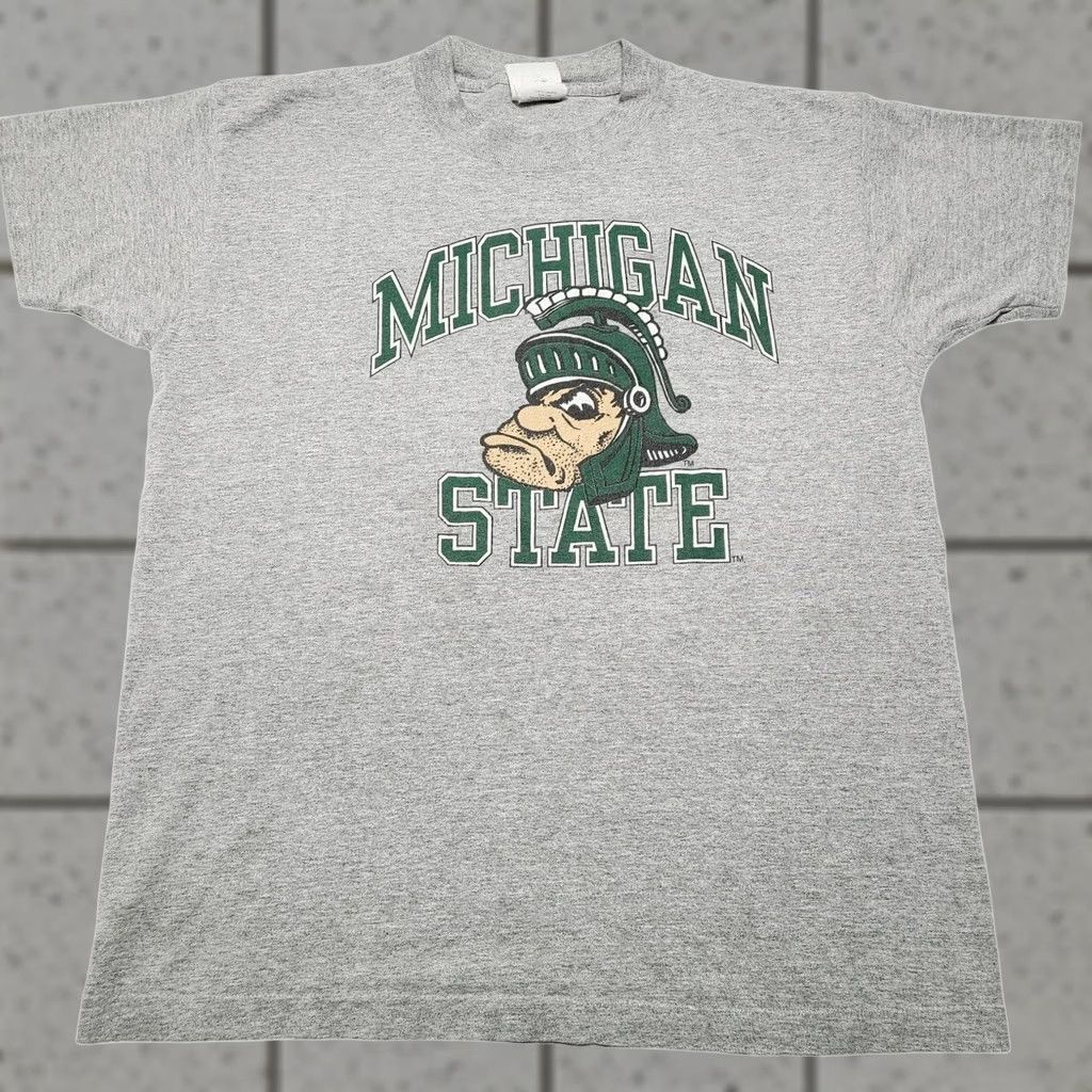 Vintage VINTAGE Michigan State Spartans Signal Sports T-Shirt USA Men’s Small 90s Shirt Mens S Gray Short Sleeve Cotton 90s Theme Size US S / EU 44-46 / 1 - 1 Thumbnail