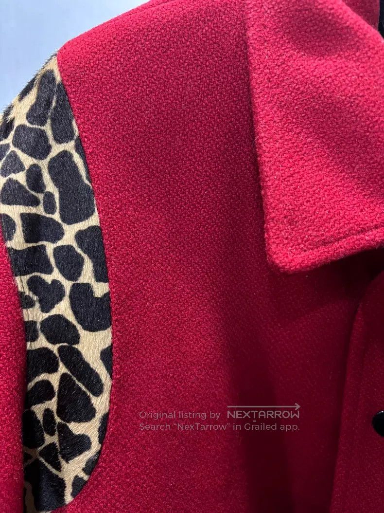 Saint Laurent Paris Saint Laurent Paris Red Leopard Print Baseball Jacket Size US S / EU 44-46 / 1 - 5 Thumbnail