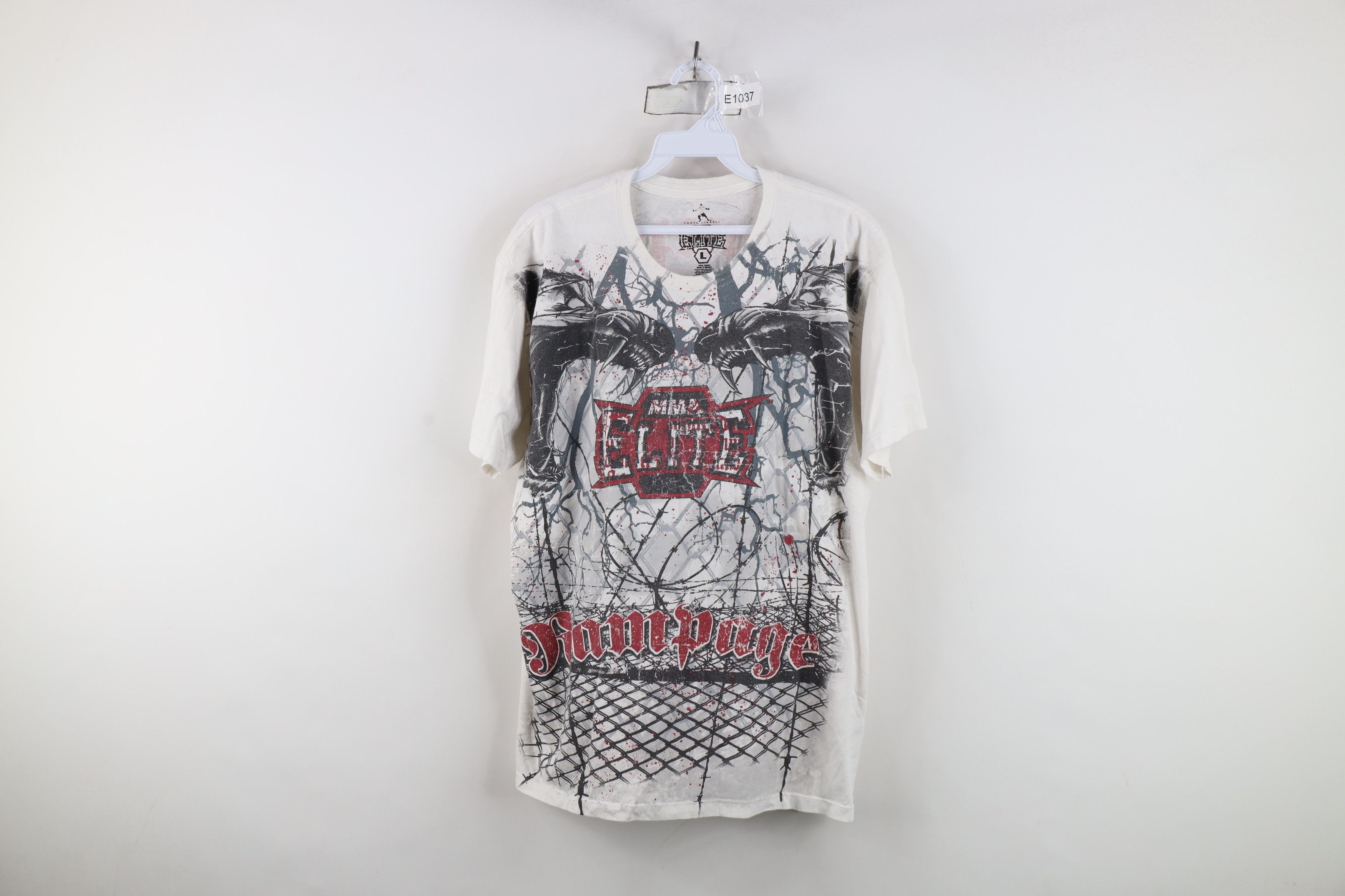 Vintage Vintage Y2K MMA UFC Rampage Jackson Fighting T-Shirt White Size US L / EU 52-54 / 3 - 1 Thumbnail