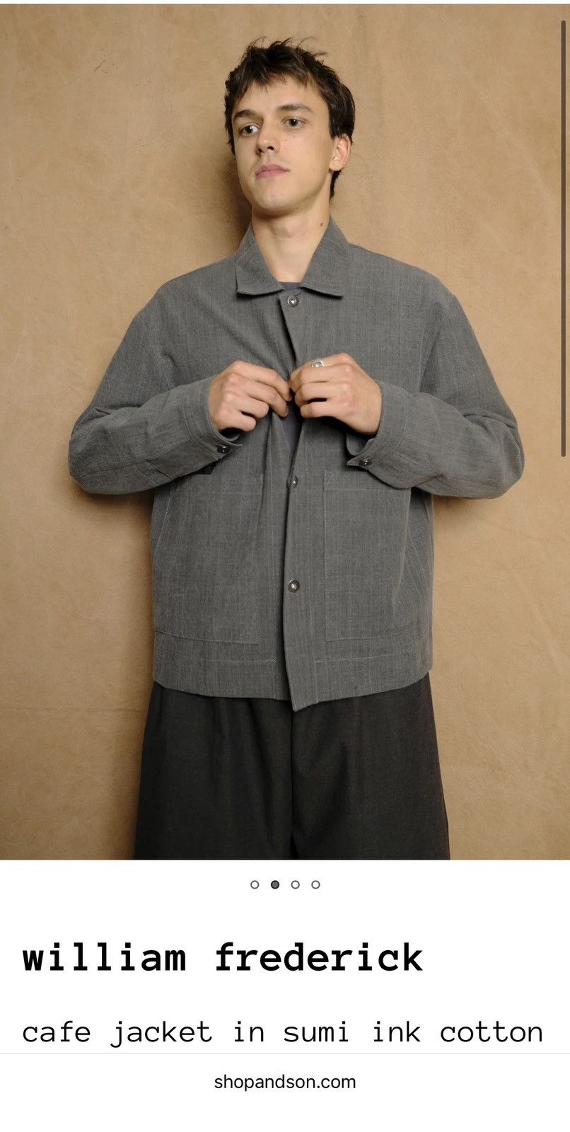 William Frederick William Frederick Sample Cafe Jacket in Sumi Ink Cotton Size US M / EU 48-50 / 2 - 1 Thumbnail