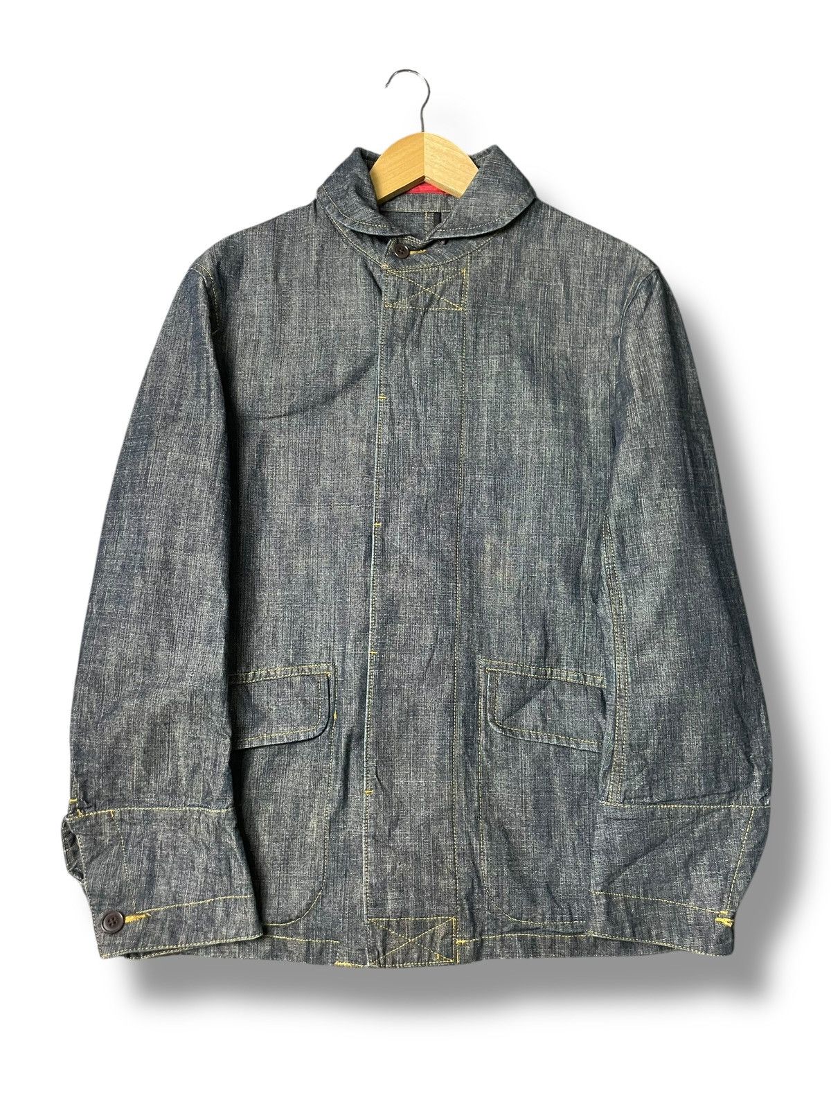 Japanese Brand × Vintage Vintage 23 Homme Hidden Button Denim Jacket (83) Size US XXS / EU 40 - 1 Thumbnail