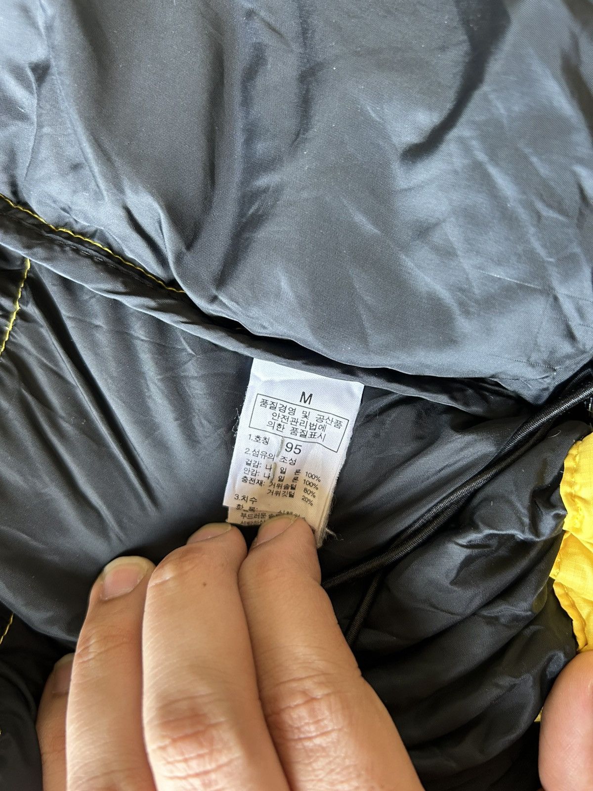 The North Face North Face Yellow Black Puffer Jacket M Size US M / EU 48-50 / 2 - 12 Thumbnail