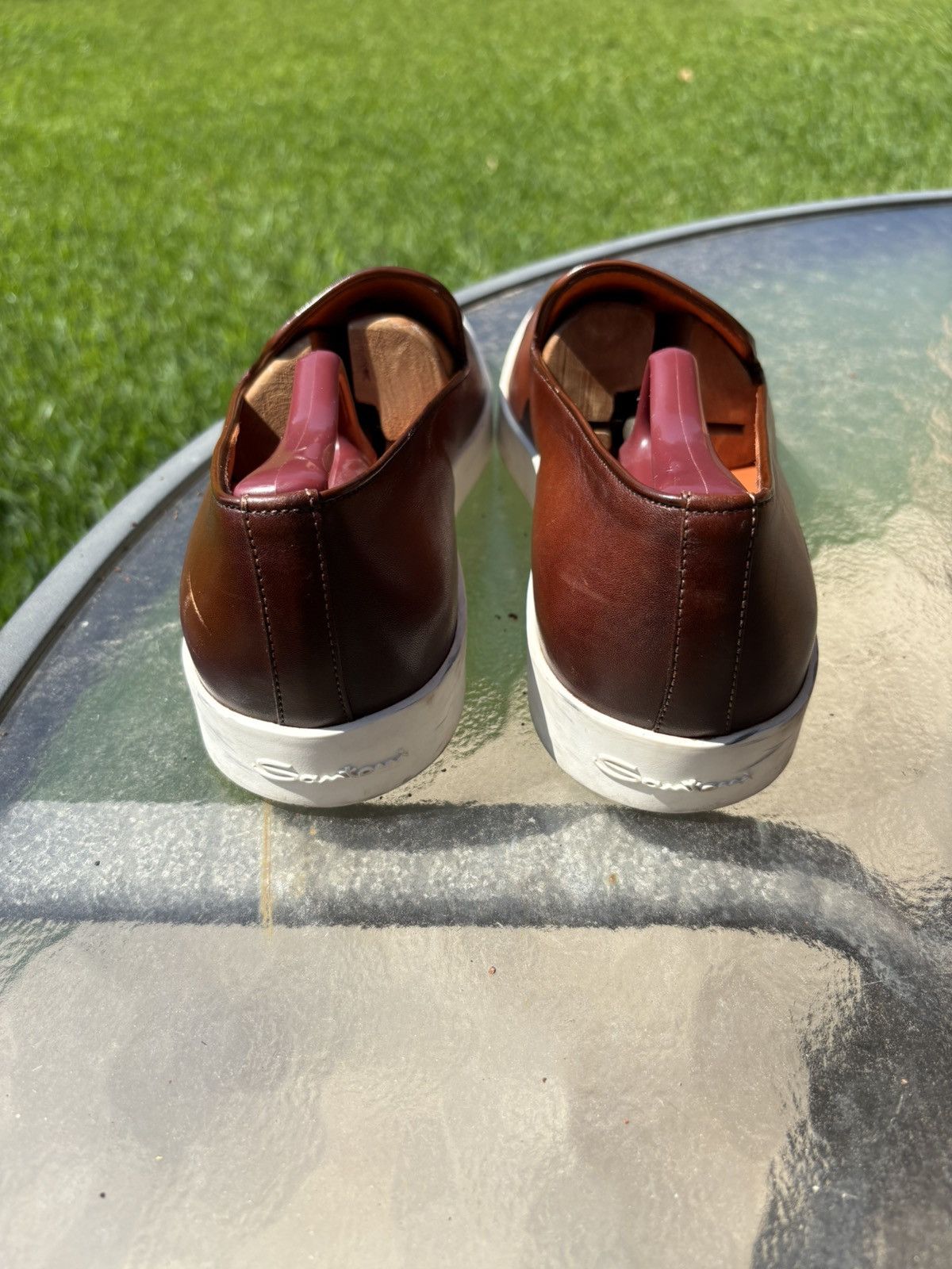 Santoni SANTONI Pancia Brown Leather Loafer Size US 8 / EU 41 - 2 Thumbnail