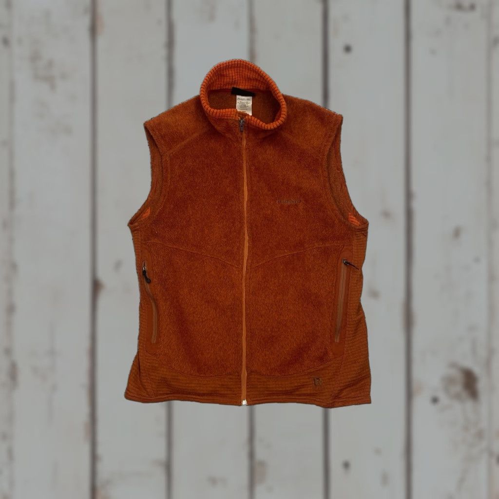 Patagonia VINTAGE Patagonia Vest Men's Medium Orange USA Sherpa Fleece Full Zip Vintage USA Patagoni a? Size US M / EU 48-50 / 2 - 1 Thumbnail